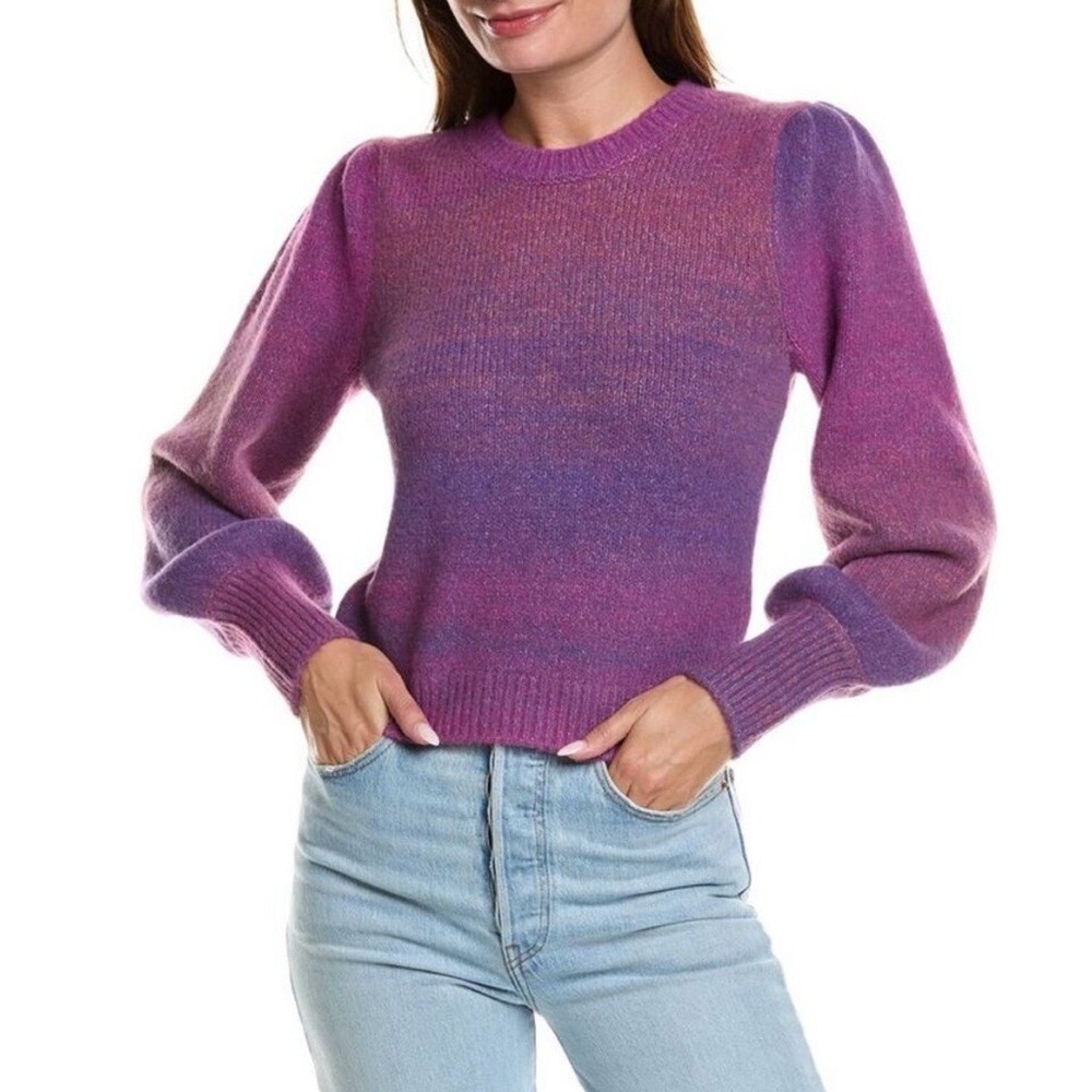 Saltwater LUXE Women's Knit Purple Ombre Sweater‎ Size Medium Multicolor